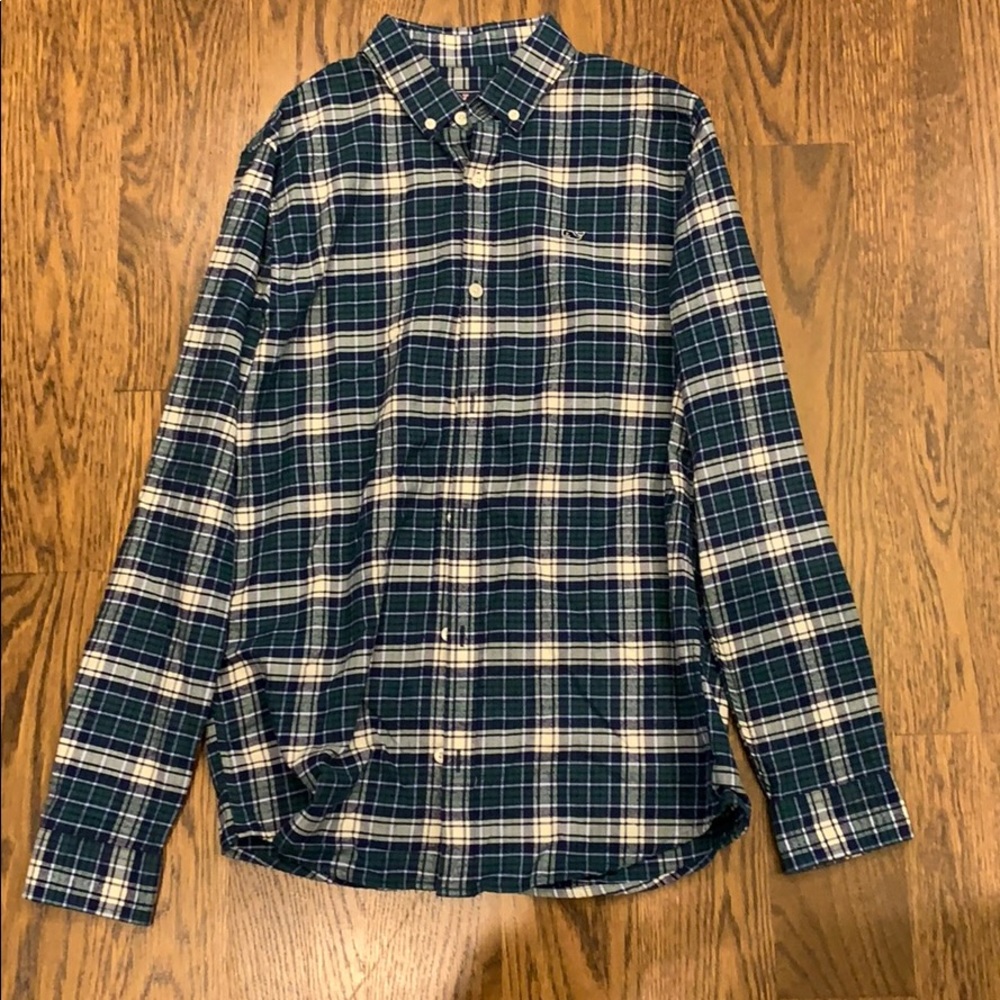 Flannel button-down vineyard vines shirt
